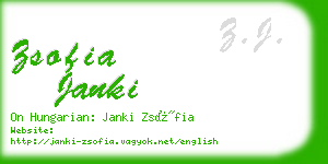 zsofia janki business card